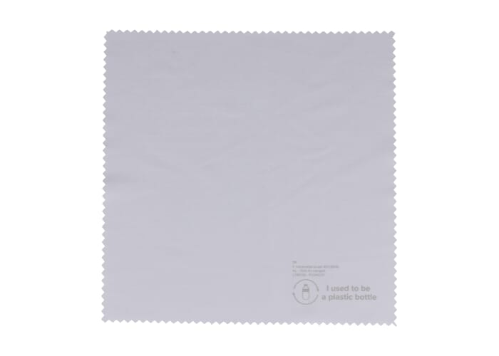 Lingette microfibre rPET à personnaliser 15 × 15 cm Blanc
