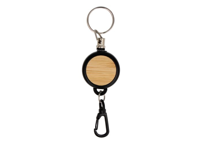 Porte badge à personnaliser en ABS recyclé et bambou Noir