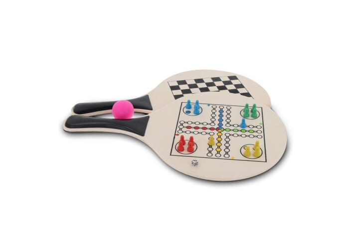 Raquettes de plage avec surface de jeu à personnaliser Noir