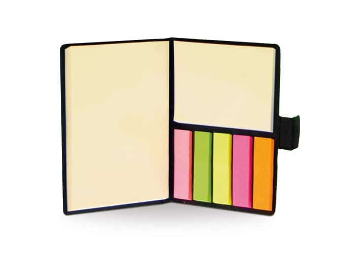 Carnet publicitaire avec marques pages - Eco Noir