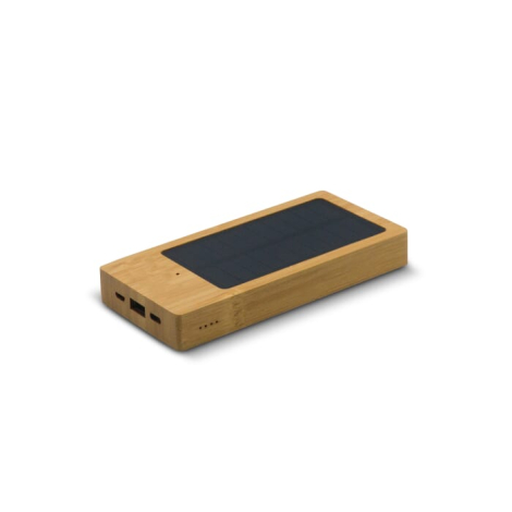  Powerbank solaire publicitaire bambou 8000 mAh