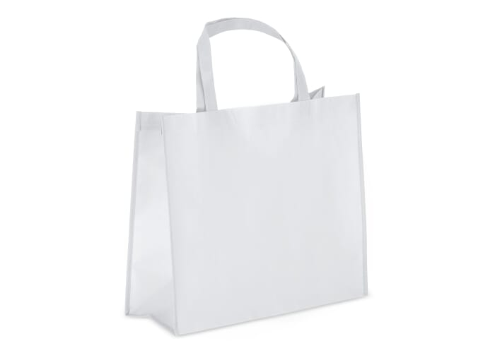 Sac de transport personnalisable laminé non tissé 105g Blanc