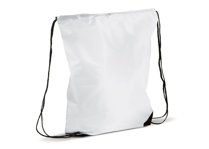 Gym-bag publicitaire en rPET 210T Blanc