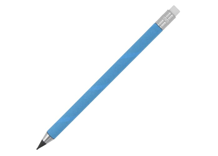 Crayon publicitaire sans encre avec gomme Bleu