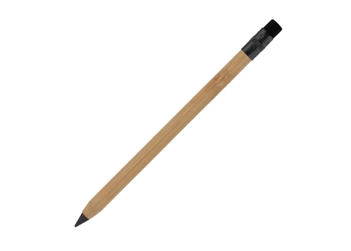 Crayon en bois publicitaire infini avec gomme Bois