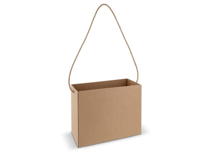 Sac promotionnel en carton 32x16x24 cm Marron