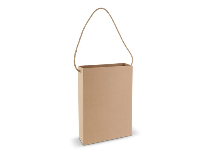 Sac en carton rigide personnalisable 24x8x32 cm Marron