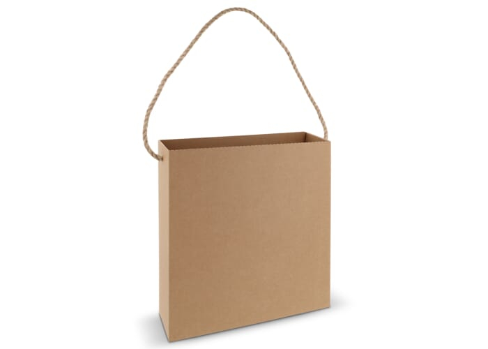 Sac en carton rigide 35x35x11cm promotionnel Marron
