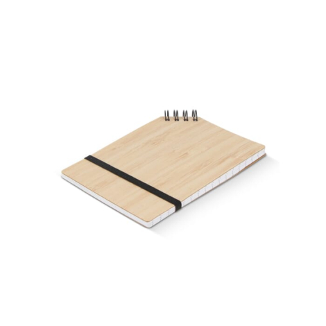Carnet A6 en bambou à reliure d'angle personnalisable