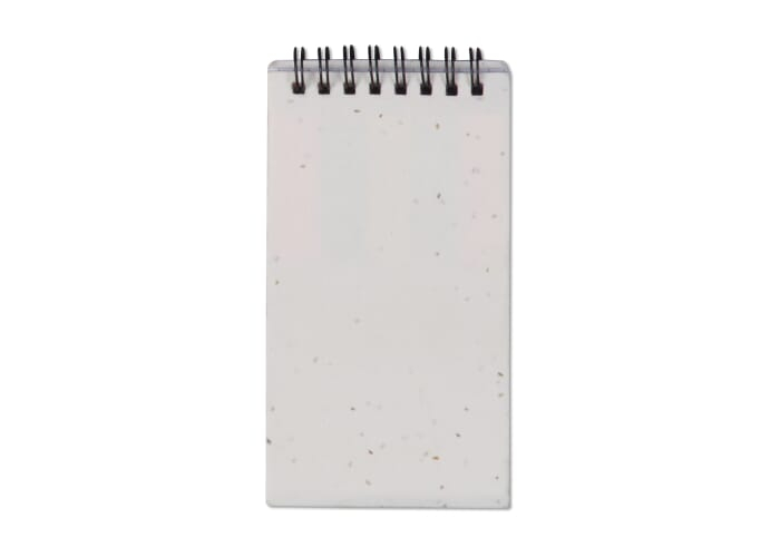 Carnet spirale promotionnel papier ensemencé Blanc