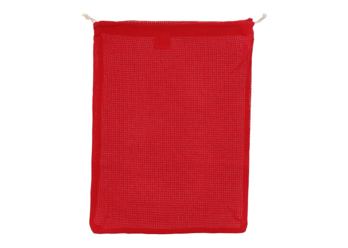 Sac filet personnalisable coloré 30x40cm coton140g Rouge