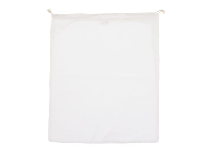 Pochon filet coloré publicitaire en coton 140g 40x45cm Blanc