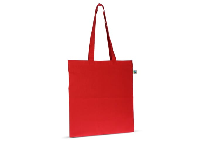 Sac Fairtrade à personnaliser 140g 38x42 cm Rouge