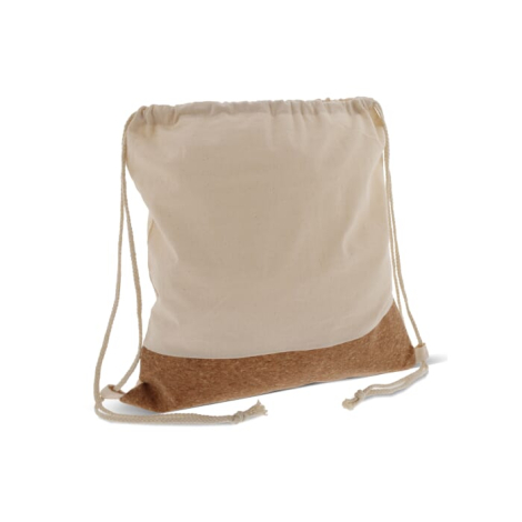 Sac à dos personnalisable coton et liège avec cordelettes