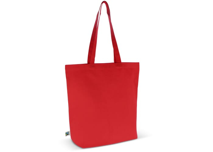 Sac cabas en coton Fairtrade 270g promotionnel Rouge