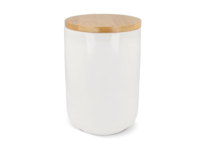 Boîte en céramique et bambou 900ml personnalisée Blanc