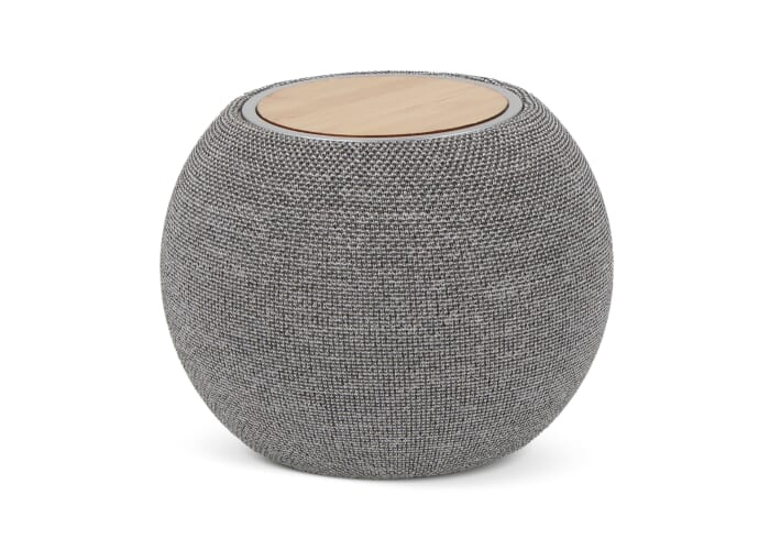 Enceinte 5W et chargeur 15W personnalisable rPET et bambou Gris