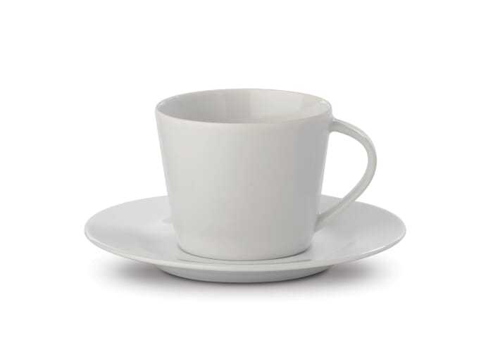 Tasse et soucoupe publicitaire 180 ml - Milano Blanc