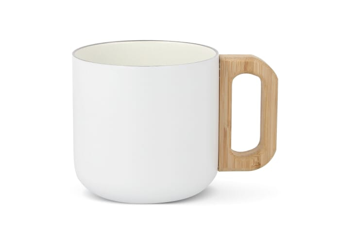 Tasse inox et céramique 330ml à personnaliser Thames Blanc