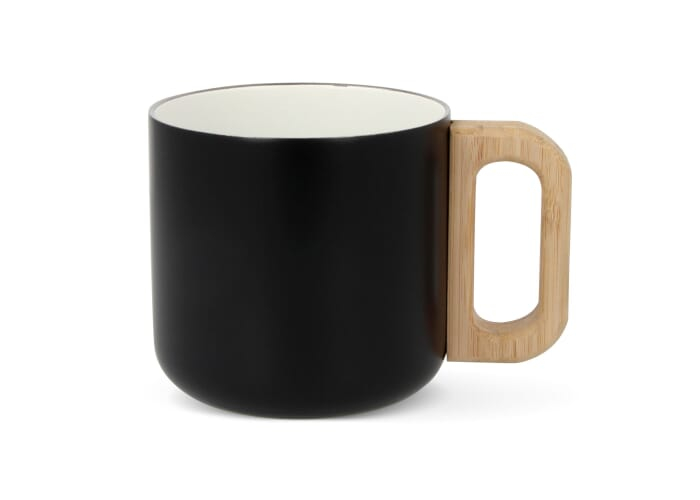 Tasse inox et céramique 330ml à personnaliser Thames Noir