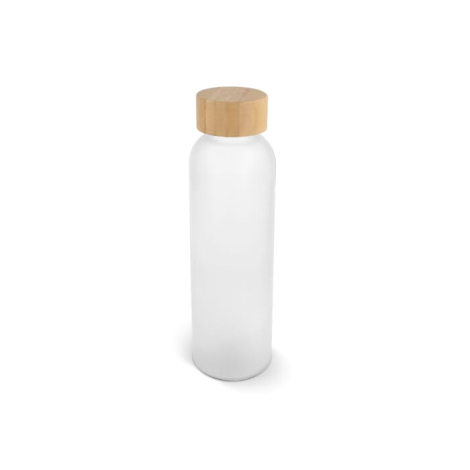 Bouteille publicitaire verre et bambou 500ml