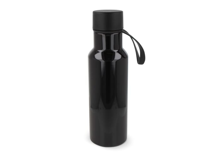 Bouteille d'eau 600ml en rPET à personnaliser Nouvel Noir