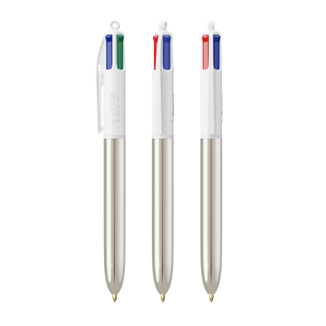 Stylo 4 couleurs personnalisé BIC® Shine avec Lanyard