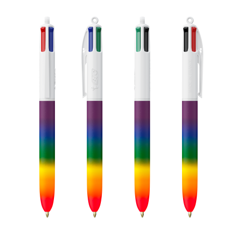 Stylo BIC® 4 Couleurs® Rainbow Decor personnalisable