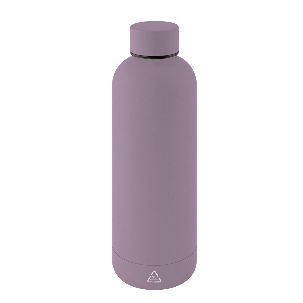 Bouteille inox recyclé 500ml à personnaliser RUBBER Violet