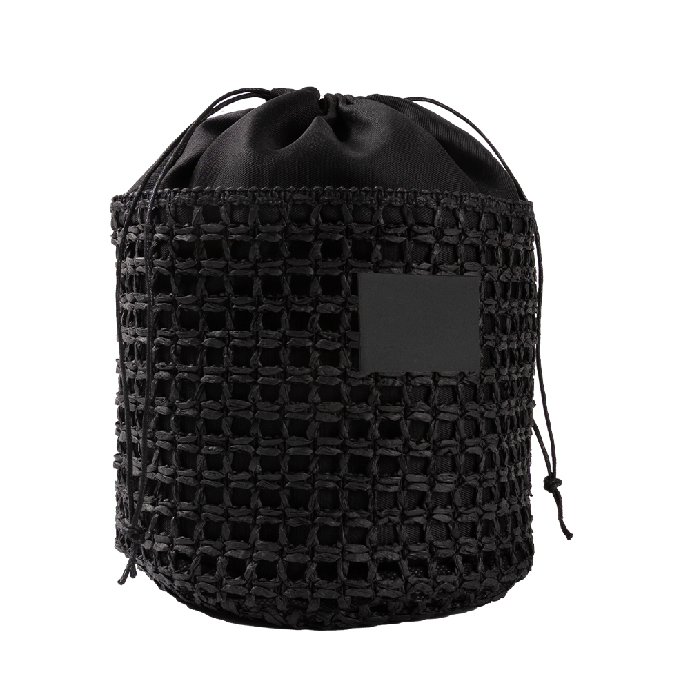 Bourse cadeau publicitaire papier raphia TURRON Noir