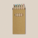 Set personnalisé de 6 crayons de couleurs KRAFT