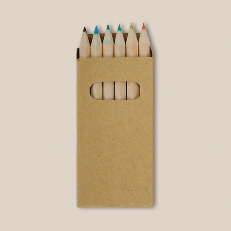 Set personnalisé de 6 crayons de couleurs KRAFT