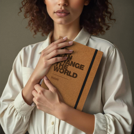 Carnet personnalisable en cuir recyclé - Nale