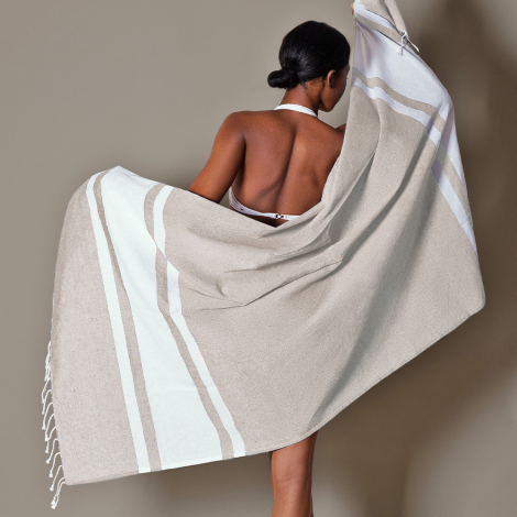 Paréo coton recyclé 160g à personnaliser ZUMEL