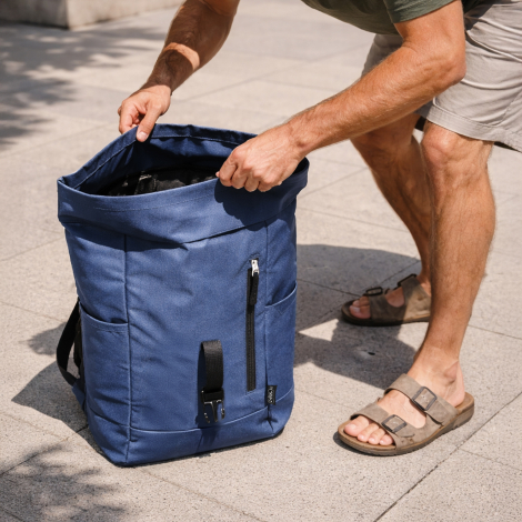 Sac à dos publicitaire rPET roll-top NIHOA