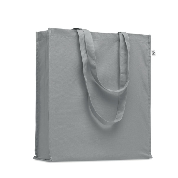 Sac shopping publicitaire coton bio 220gr BENTE COLOUR Gris