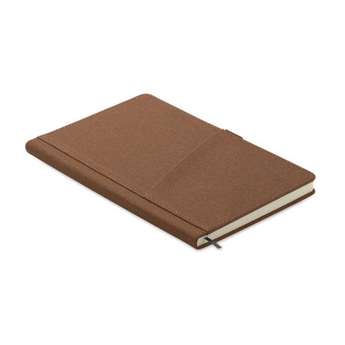 Carnet promotionnel A5 avec pochette Cinco Marron