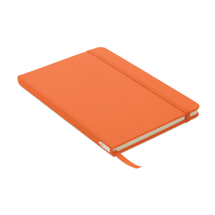 Carnet A5 couverture RPET publicitaire NOTE Orange