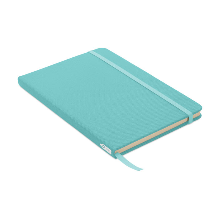 Carnet A5 couverture RPET publicitaire NOTE Turquoise