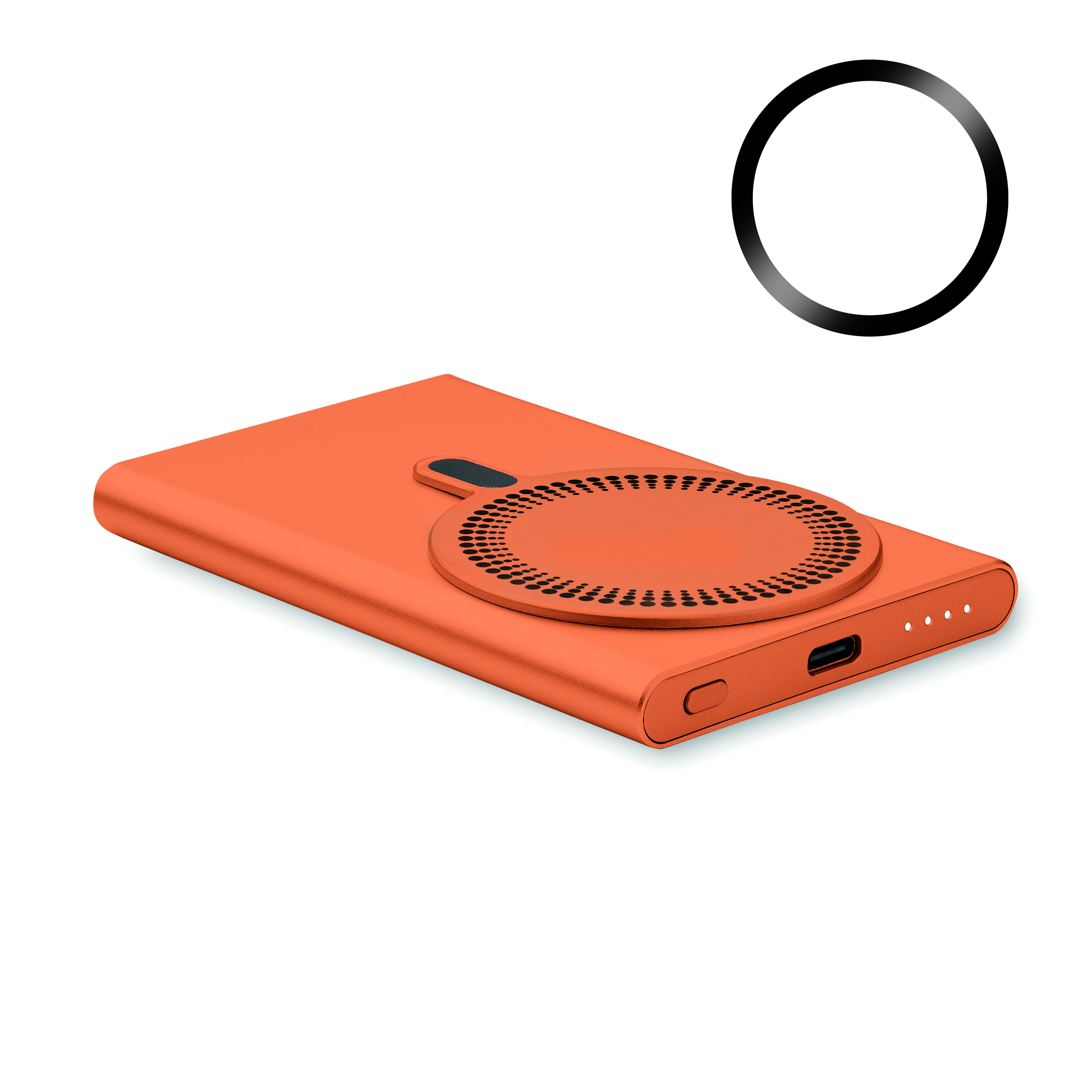 Chargeur sans fil powerbank 5000 mAh personnalisable PAWTT Orange