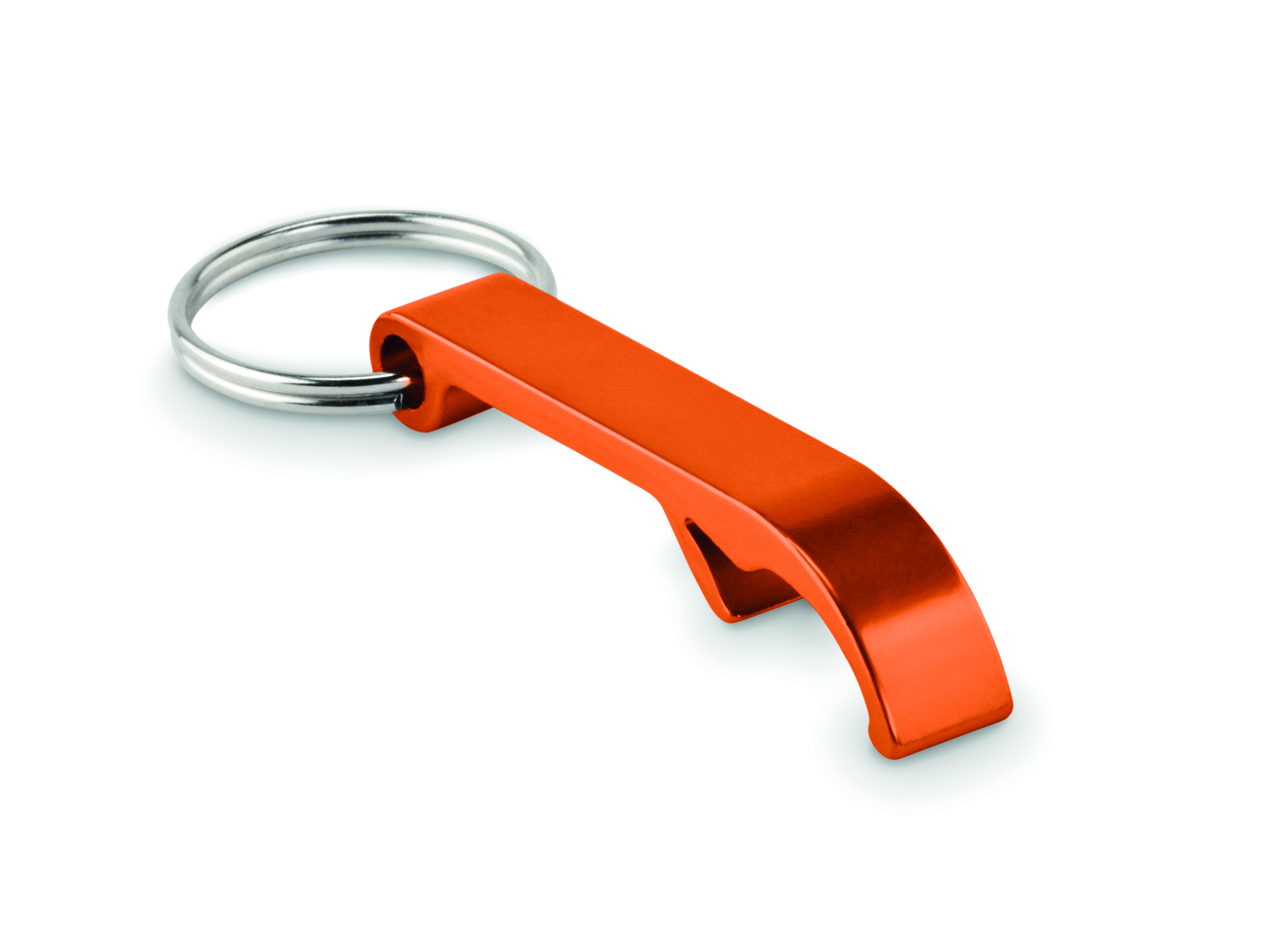 Porte-clés décapsuleur alu recyclé publicitaire OVIKEY Orange
