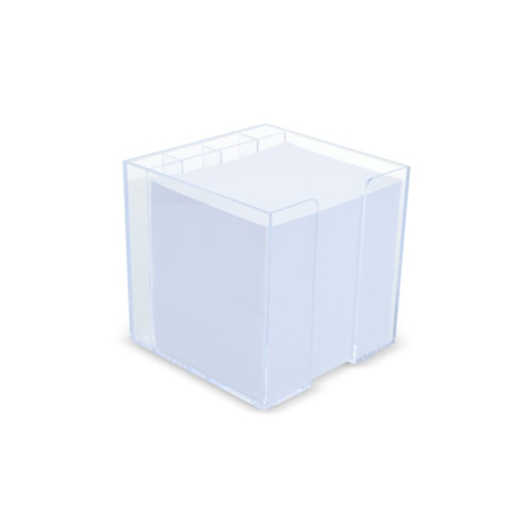 Bloc-notes en boîte bois à personnalisable 10 x 10 x 8,5 cm