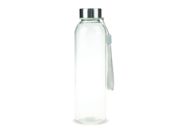 Bouteille d’eau en verre 500ml personnalisée réutilisable et durable Transparent