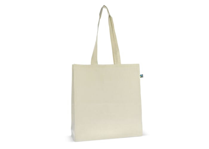 Sac promotionnel coton équitable 140g 38x10x42 Ecru