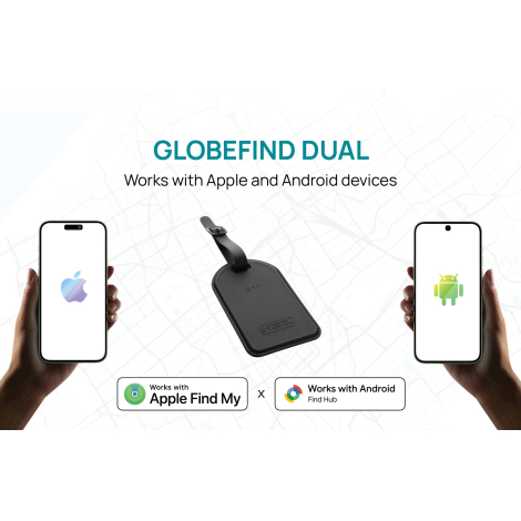 Visuel graphique avec texte et pictogrammes de compatibilité mobile, étiquette affichée au centre, sans personnalisation visible