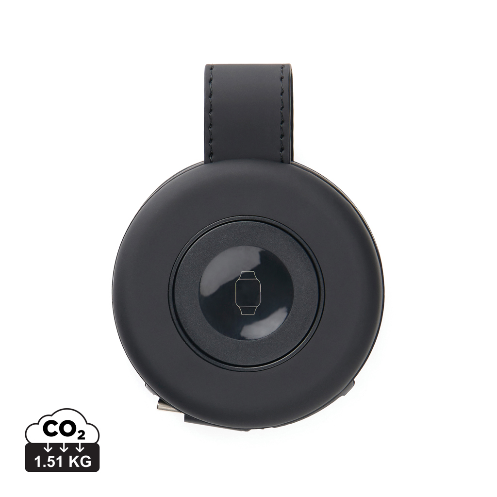 Chargeur de voyage 2-en-1 15W à personnaliser Baltimore Noir