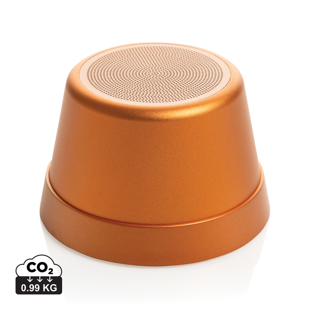 Enceinte publicitaire 5W magnétique en alu recyclé Nivio Orange
