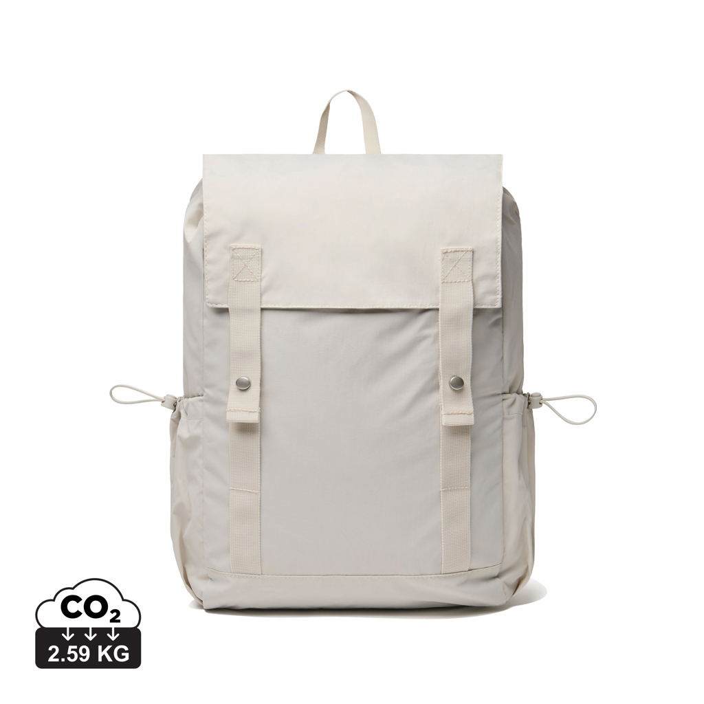 Sac à dos pliable personnalisé avec rabat Kento Urban Beige