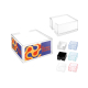 Bloc papier présenté en différent coloris. Zoom sur le coloris blanc avec marquage visible Bloc papier présenté en différent coloris. Zoom sur le coloris blanc avec marquage visible