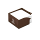 Bloc papier marron avec marquage visible Bloc papier marron avec marquage visible